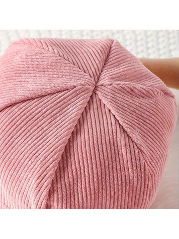 Girls" Casual Elegant Solid Color Long Sleeve Dress With Hat