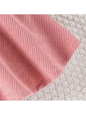 Girls" Casual Elegant Solid Color Long Sleeve Dress With Hat