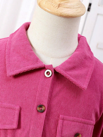 Girls Casual Long Sleeve Lapel Half-Placket Button Dress + Belt + Hat, Girls Casual Long Sleeve Dress