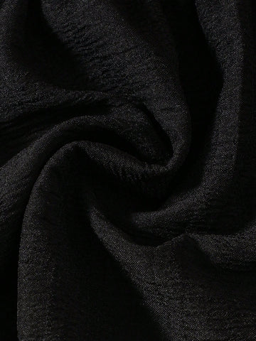 Girls' Casual Textured Layered Cake Hem Slip Dress, Versatile Street-To-Beach Wear