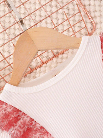 Girls Christmas Mesh Long Sleeve Dress