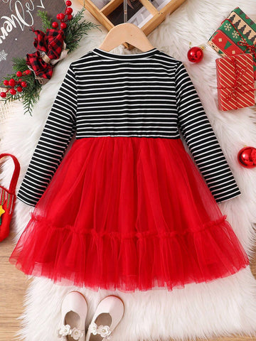 Girls Colorblock Sweater, Casual Pullover For Toddler & Young Girls, Suitable For Autumn/Winter