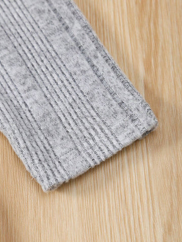 Girls' Crew Neck Patchwork Color Block Elegant Fashion Comfortable Long Sleeve Waisted Dress, Suitable For Spring/Autumn