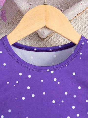 Girls Cute All Over Print Ruffle Sleeves Unicorn Pattern Summer Dress