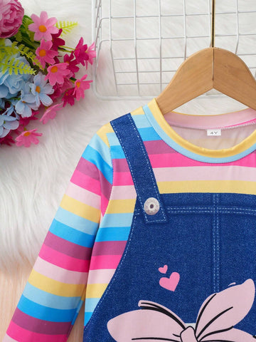 Girls Cute Happy Cat Print Casual Dress