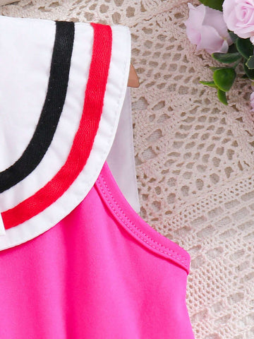 Girls" Dress Summer Baby Toddler Princess Style School Uniform Dress Children Clothing Summer Sleeveless Dress