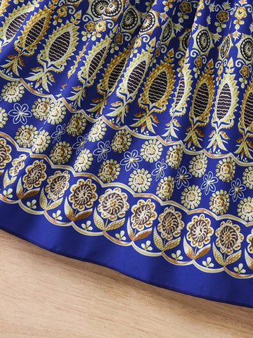 Girls' Dress With Cap Sleeves, Versatile Long Casual Dress For Daily, Vacation And Leisure, Spring And Summer New Arrival