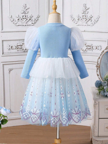 Girls' Dress, Young Girl IP Princess Tulle Mesh Dress