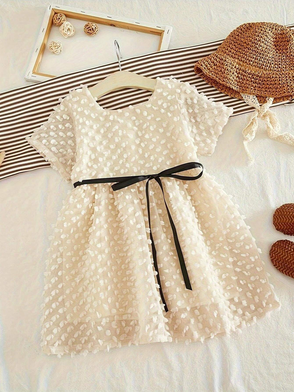 Girls Elegant Bow-Tie Casual Summer Dress