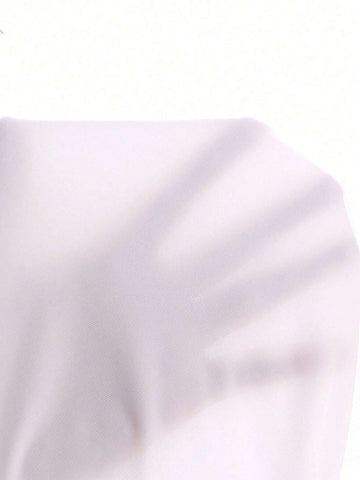 Girls' Elegant Fashionable Minimalist Collared, Puff Sleeve, Fitted, Solid Color, Detachable Pearl Bow Casual Blouse, Spring & Autumn