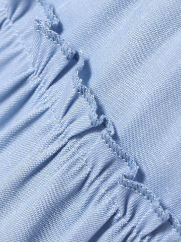Girls Elegant Sky Blue Cake Skirt