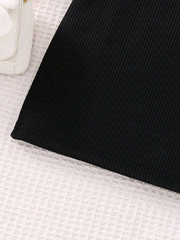 Girls Elegant Turtle Neck Long Sleeve Slim Fit Solid Ribbed Polka Dot Mesh Patchwork Dress