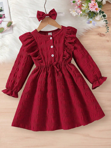 Girls' Fashion Spring Style Princess Dress, Chic & Stylish For Toddler & Little Girls, Spring/Autumn