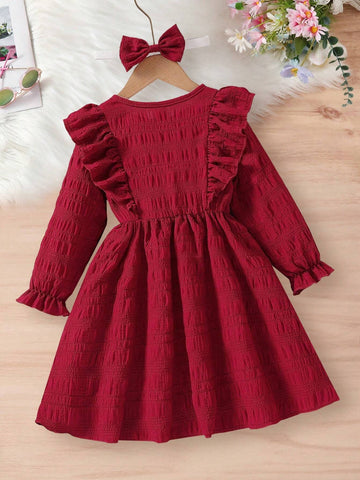 Girls' Fashion Spring Style Princess Dress, Chic & Stylish For Toddler & Little Girls, Spring/Autumn