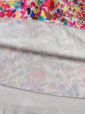 Girls' Fashionable Oil Painting Floral Printed Jumpsuit With Hat And Bag 3pcs/Set, Summer Outfits For Daily Wear