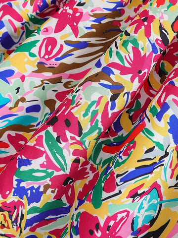 Girls' Fashionable Oil Painting Floral Printed Jumpsuit With Hat And Bag 3pcs/Set, Summer Outfits For Daily Wear