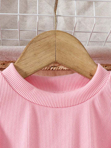 Girls Floral Print Pleated Casual Long Sleeve Dress For Spring & Autumn