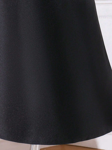 Girls' Gentleman Style A-Line Dress With Ruffle Collar, Lace And Bow Decoration, Spring/Summer