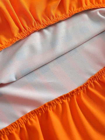 Girls Halloween Elements Flared Sleeve Shirt And Trousers Two-Piece Set Casual Comfortable