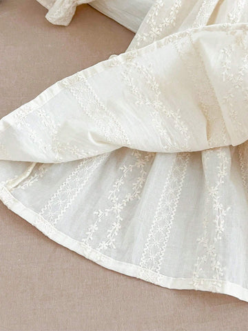 Girls Lace Collar Princess Dress, Spring & Autumn