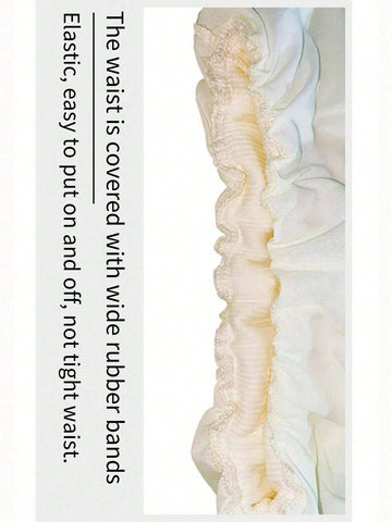 Girls Lantern Sleeve Mesh Patchwork Round Neck Puff Princess Dress, Korean Style