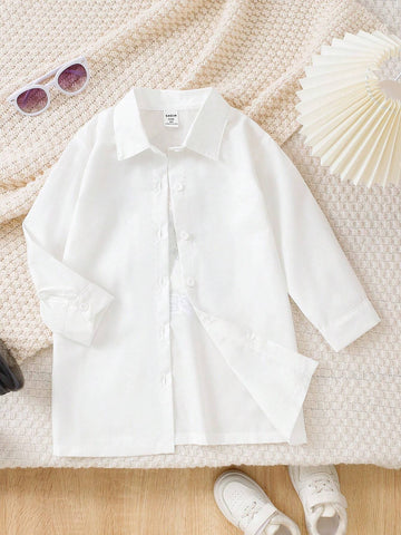 Girls' Long Sleeve Bear Letter Slogan Graffiti Print Cute Fashion Blouse + Casual Everyday Comfortable Blouse + School Style Matching Set, Autumn/Winter