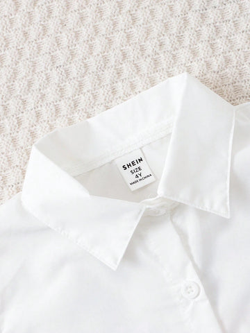 Girls' Long Sleeve Bear Letter Slogan Graffiti Print Cute Fashion Blouse + Casual Everyday Comfortable Blouse + School Style Matching Set, Autumn/Winter