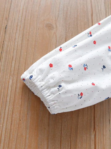 Girls' Long Sleeve Ditsy Floral Princess Blouse