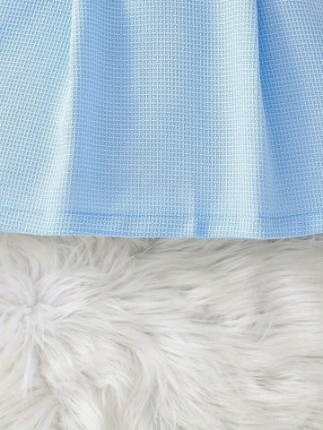 Girls Long Sleeve Princess Dress, Ruffle Hem Pleated Skirt, Fashion For Party, Outdoor Events And Dancing, Autumn/Winter