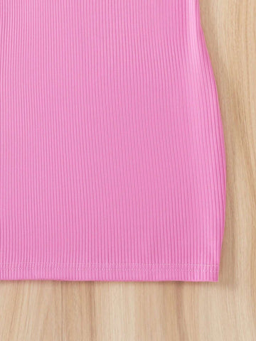 Girls' Lovely & Simple Casual Spaghetti Strap Dress, Summer