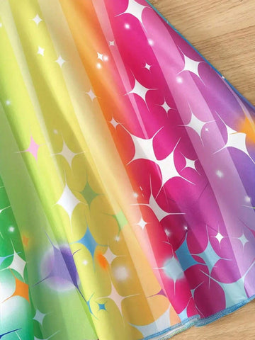 Girls Magical Unicorn Print Sundresses, Vibrant Colorful Sleeveless Dresses