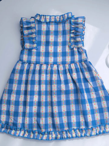 Girls' Plaid Dress, New Summer Fashion Korean Style Kid Cute Princess Dress