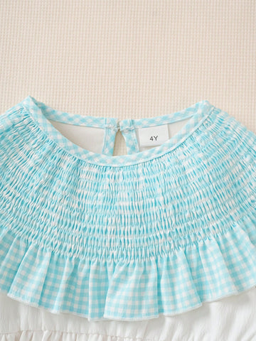 Girls Plain Lightweight Long Sleeve A-Line Dress, Simple & Cute Casual Outfit For Spring Autumn