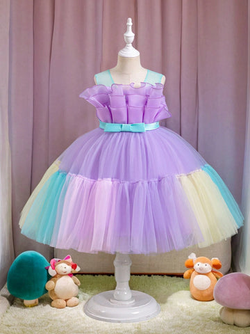 Girls Princess Dress, Christmas Performance Costume, Birthday Party Flower Girl Dress