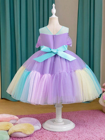 Girls Princess Dress, Christmas Performance Costume, Birthday Party Flower Girl Dress