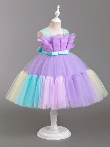 Girls Princess Dress, Christmas Performance Costume, Birthday Party Flower Girl Dress