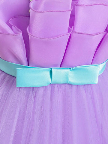 Girls Princess Dress, Christmas Performance Costume, Birthday Party Flower Girl Dress