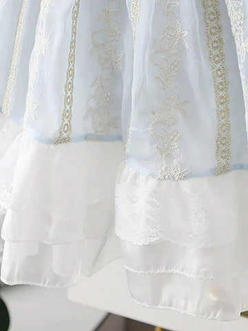 Girl's Princess Dress Summer New Short Sleeved Cake Dress