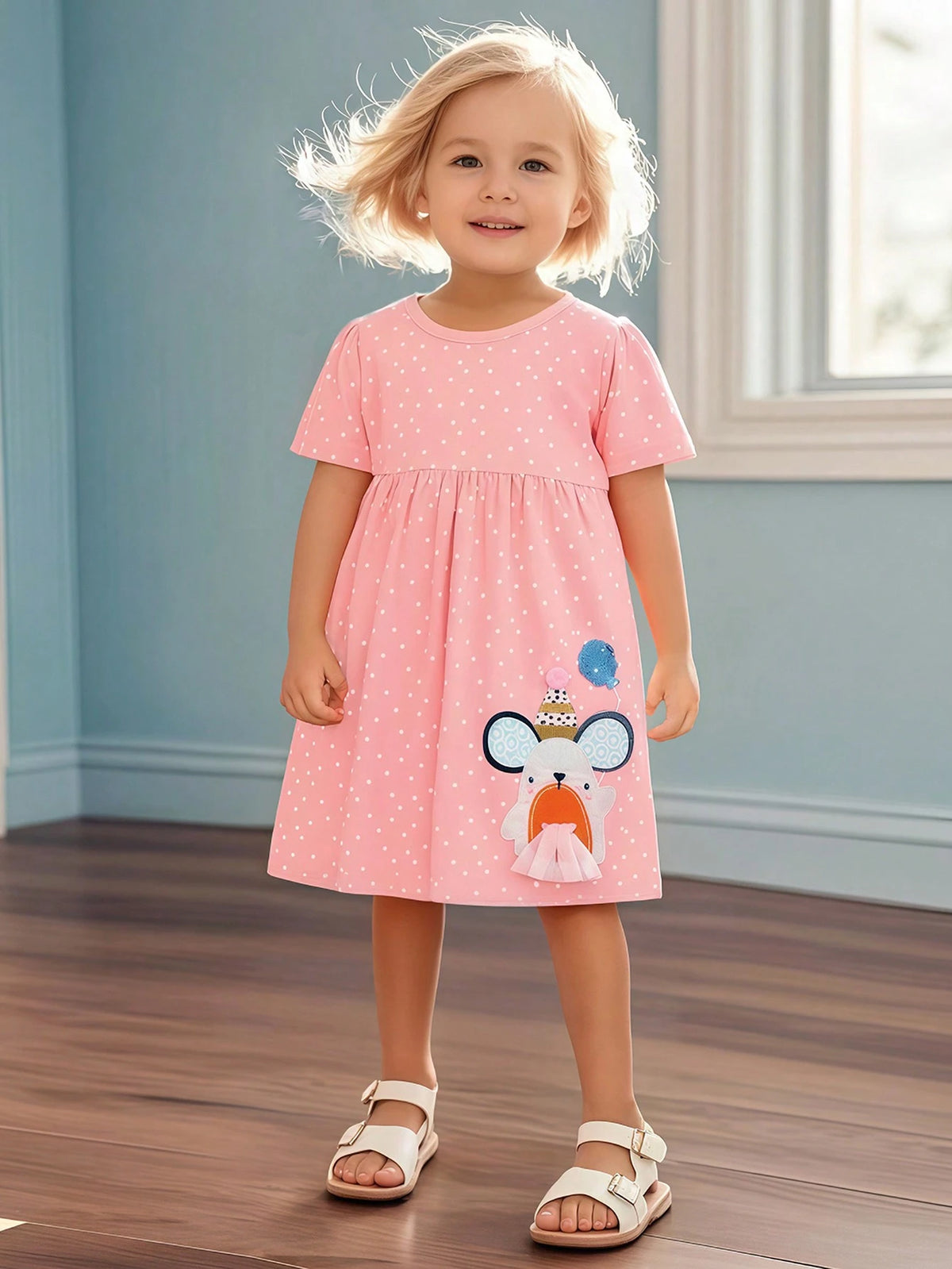 Girls' Princess Pure Cotton Cute Dress, Baby & Children Summer Dress