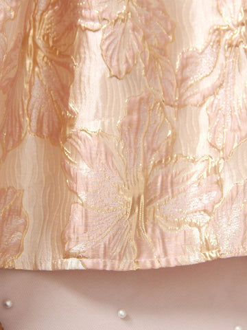 Girls' Ruffle  High-Low Ruffle Hem Dress, Perfect For Wedding Season, , Resort Vacation, Spring And Summer