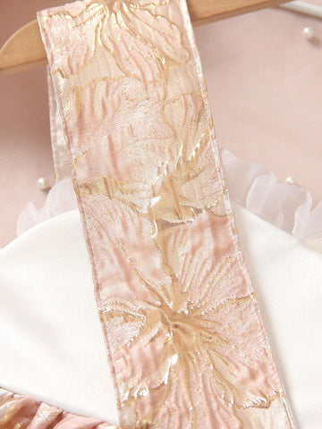 Girls' Ruffle  High-Low Ruffle Hem Dress, Perfect For Wedding Season, , Resort Vacation, Spring And Summer