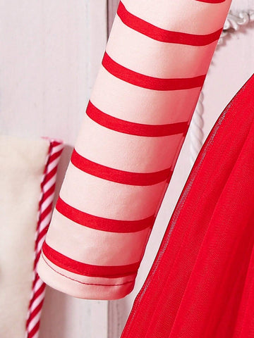 Girls Santa Dress, Christmas Atmosphere Dress, New Year Dress,