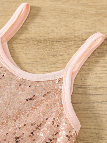 Girls Sequins Spaghetti Strap Layered Net Tulle Princess Cake Dress, Flower Girl Formal Dress