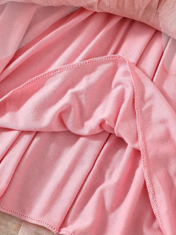 Girls Sequins Spaghetti Strap Layered Net Tulle Princess Cake Dress, Flower Girl Formal Dress