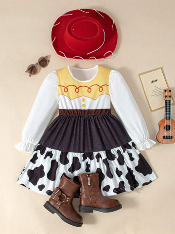 Girls Sleeveless Halloween Costume Cute Casual Party Dress