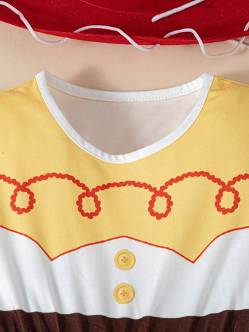 Girls Sleeveless Halloween Costume Cute Casual Party Dress