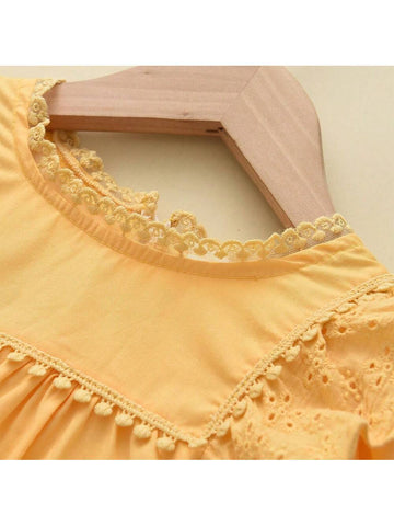 Girls' Solid Color Chiffon Long Sleeve Cover Up