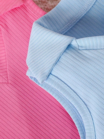 Girls' Solid Color Sleeveless V-Neck Dress 3-Piece Set With Elegant