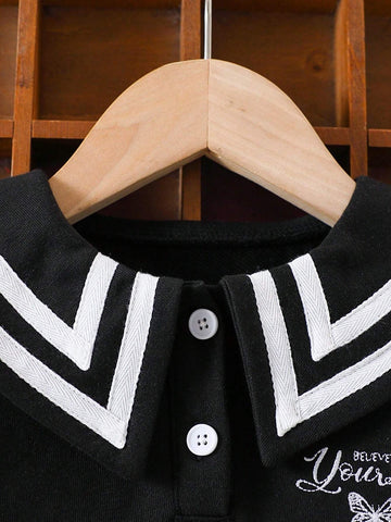 Girls Spring Autumn Long Sleeve Embroidered Casual Dress