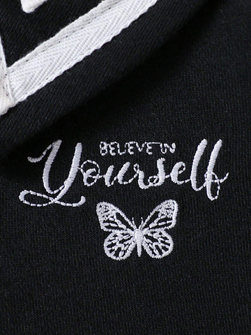 Girls Spring Autumn Long Sleeve Embroidered Casual Dress